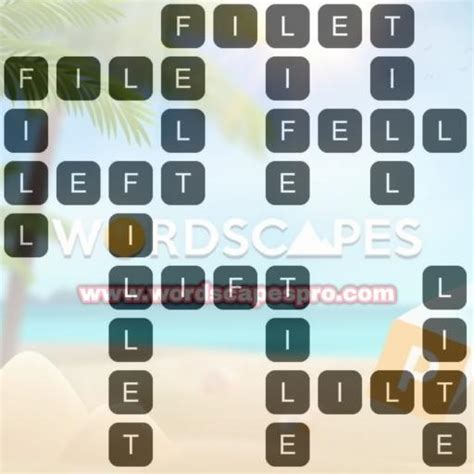 Wordscapes Level 296, Beach 8 Answers .